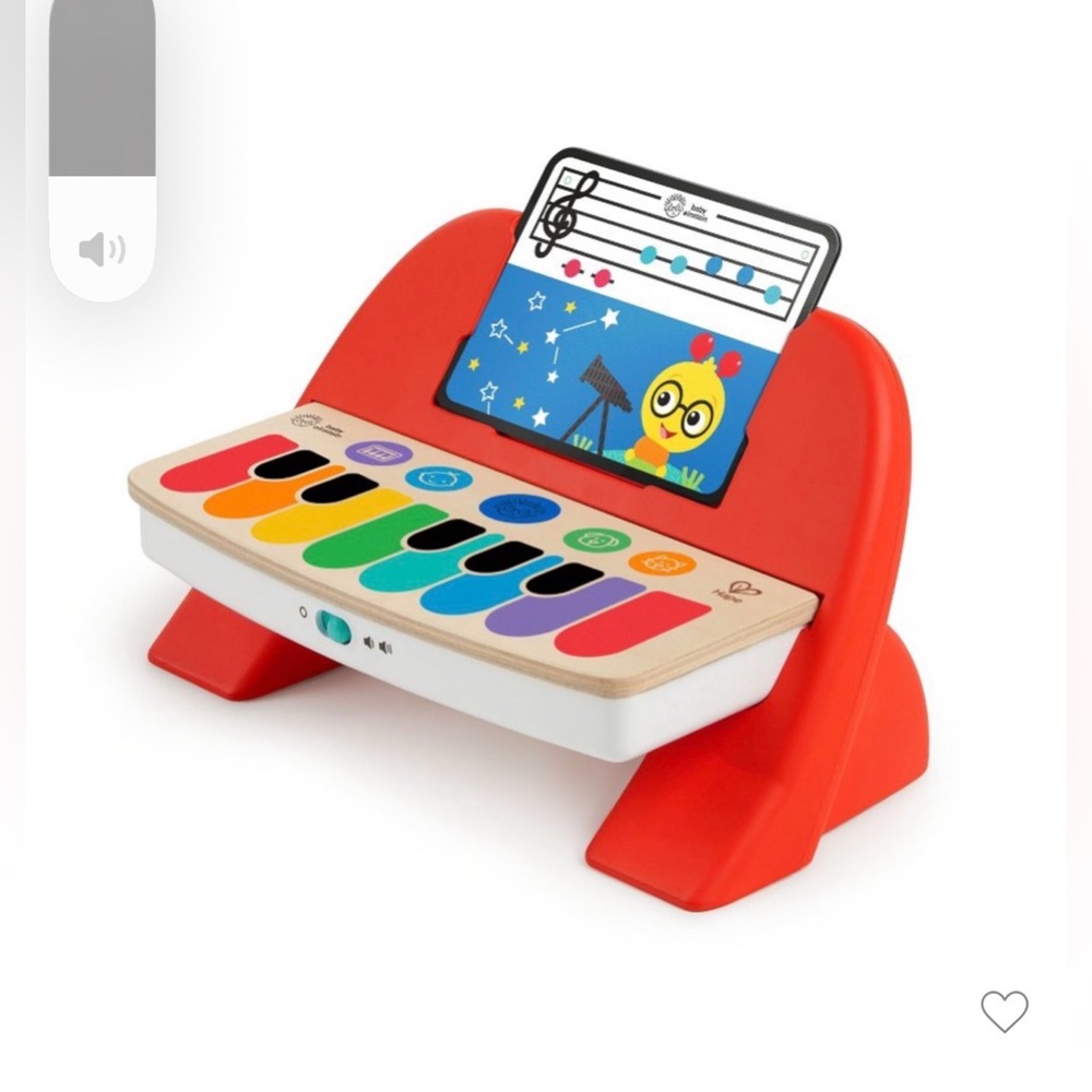 Baby Einstein Cal's First Melodies Magic Touch Piano Wooden Musical Baby Toy Red